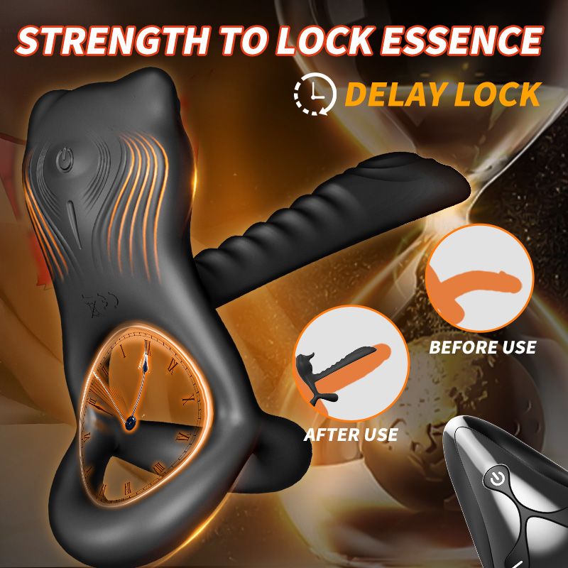 Wireless Remote Control Vibration Delay Sperm Locking Ring