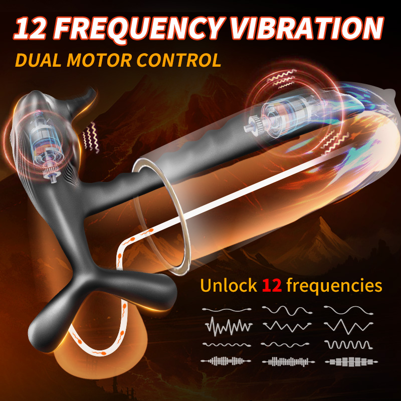 Wireless Remote Control Vibration Delay Sperm Locking Ring