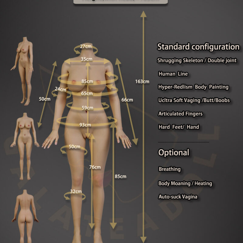 163cm/5ft35 Full Silicone Doll JS062-Warehouse(US)